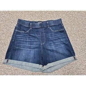 Judy Blue Shorts Womens 3XL Blue Pull On Stretch Cuffed Denim Elastic Waist 36x5